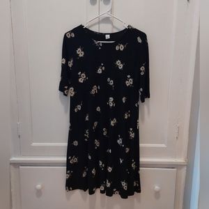 Black and white floral dress